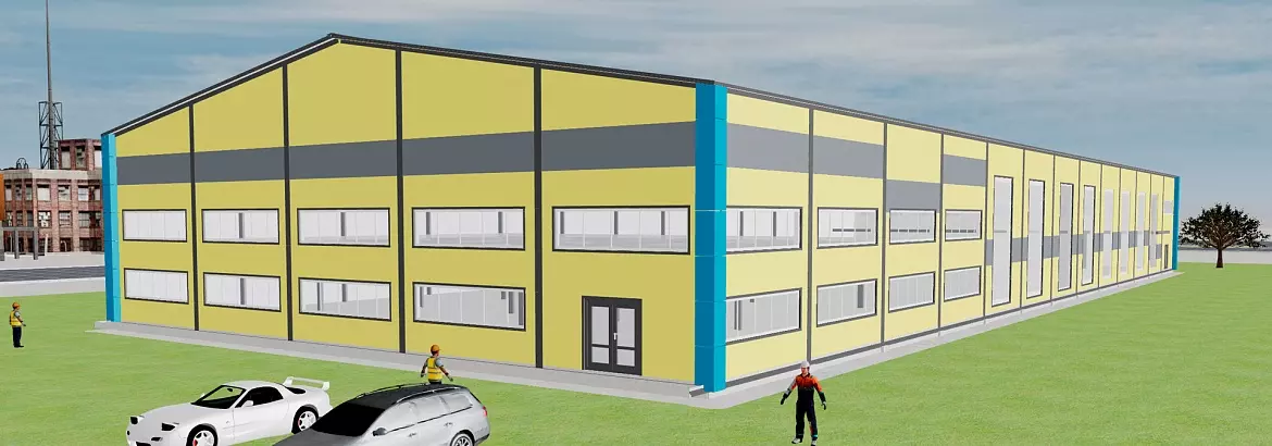 195. Pre-engineered ice arena 30W x 80L x 6H made out of LSF in Tashkent, Uzbekistan