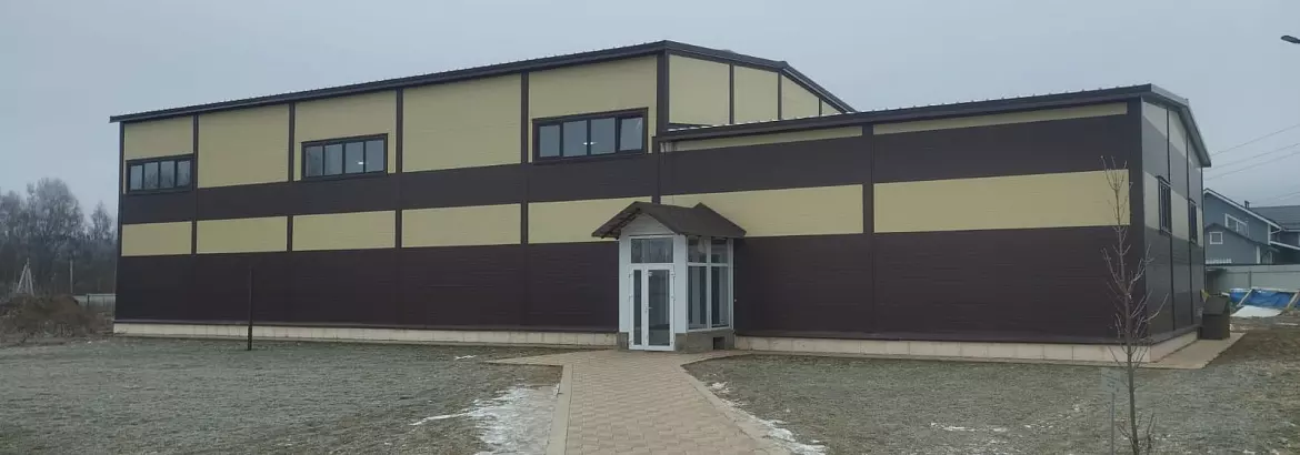 150. Pre-fabricated sports hall 15W x 36L x 6H in Dmitrov, Moscow region,Russia