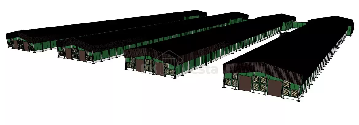 113. Pre-fabricated poultry farm complex 15 x 115 x 3 near Tula, Russia (4)
