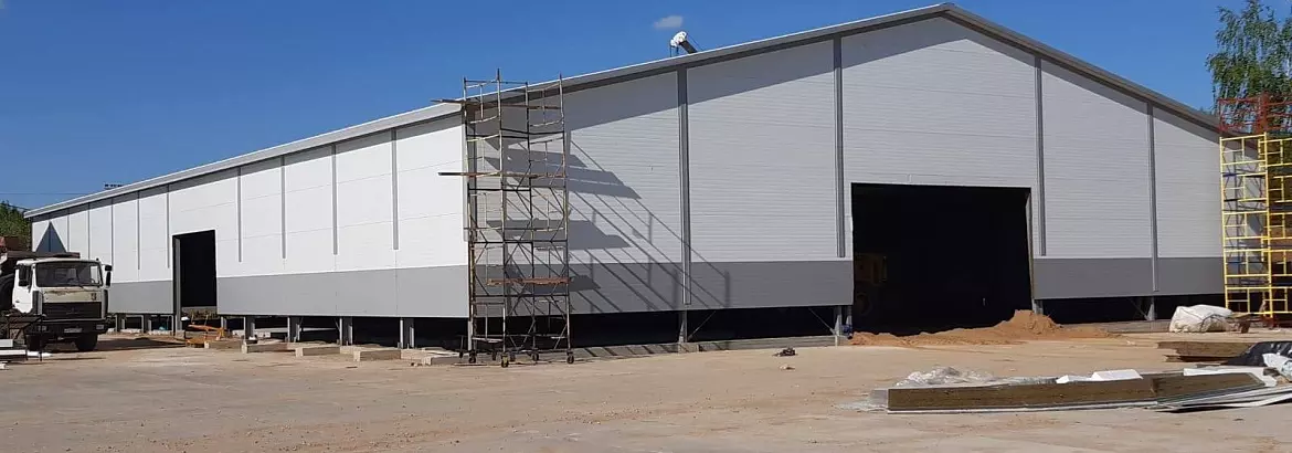 160. Prefabricated warehouse 30x48x4 for storage of lumber in Vyazma, Russia