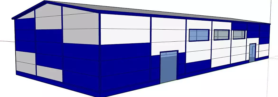 100. Prefabricated steel furniture shop 15 x 42 x 7 in Chekhov, Russia