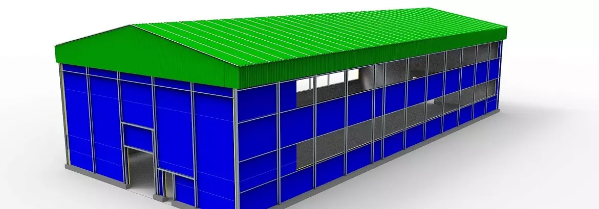 96. Prefabricated fish workshop 18 x 41.2 x 12.6 in Murmansk, Russia