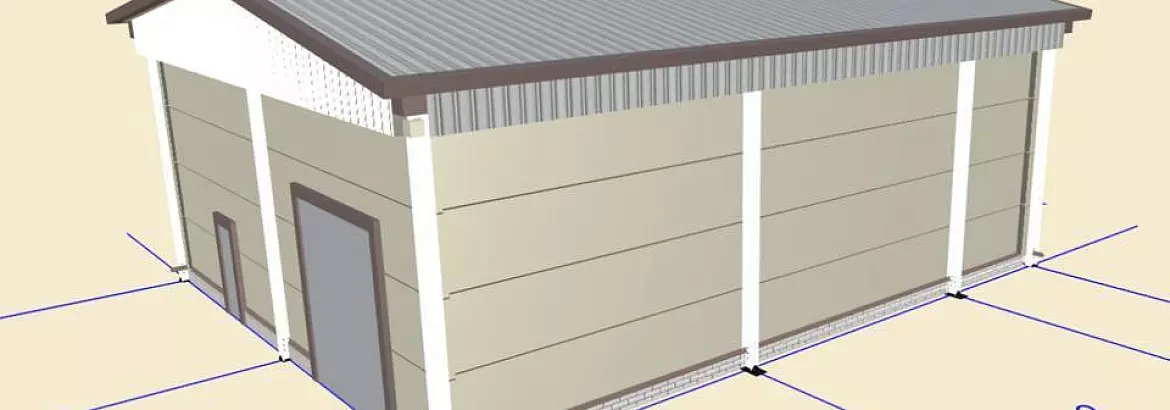 126. Pre-fabricated shed 12х15х5.2 for the rail station in St. Petersburg in Russia