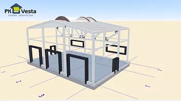 212.  Pre-engineered auto repair shop (14W x 9.5L x 4H) made out of LSGF in Suvorov, Russia
