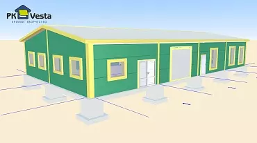 199. Pre-engineered canteen and office 12W x 24L x 3H for a local farmer in Mogilev, Belarus