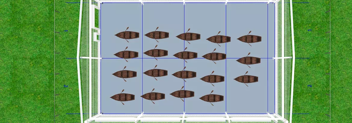 198. Pre-engineered hangar 16W x 26L x 4.7H for storing boats in Balashikha, Russia